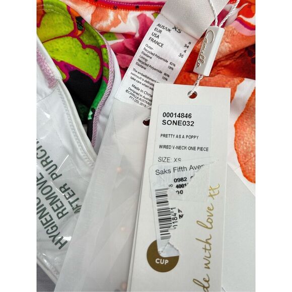 Camilla Womens Floral Pretty As A Poppy Wired V-Neck One Piece Multicolor XS - Picture 11 of 12